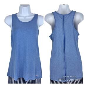 Avia Blue Athletic Yoga Exercise Hi Lo Tank Top XS